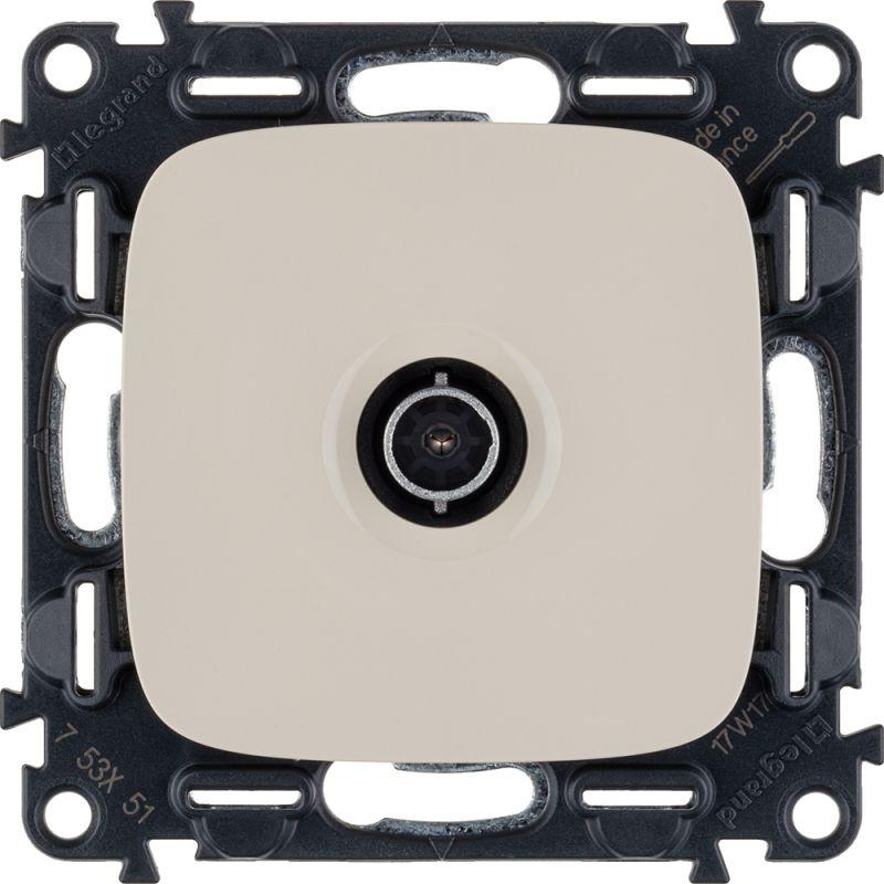 Механизм розетки TV с топологией "звезда" Valena Allure 1 выход 0-2400МГц с лиц. панелью сл. кость Leg 753851