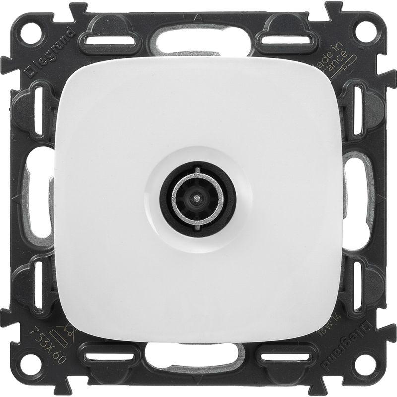 Механизм розетки TV оконечной Valena Allure 1 выход 10дБ 0-862МГц с лиц. панелью бел. Leg 753760