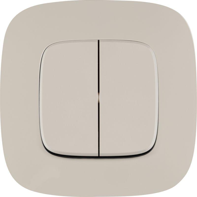 Механизм выключателя 2-кл. СП Valena Allure 10А IP20 250В с лиц. панелью безвинт. зажимы сл. кость Leg 752805