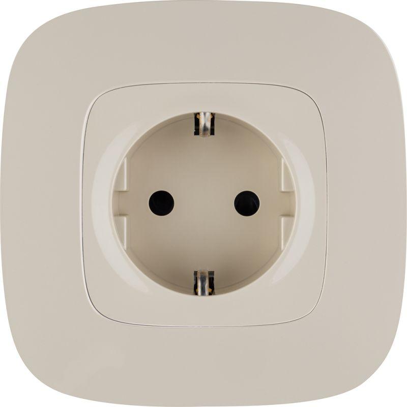 Механизм розетки 1-м СП Valena Allure 16А IP20 250В 2P+E защ. шторки безвинт. клеммы с лицев. панелью сл. кость Leg 753820