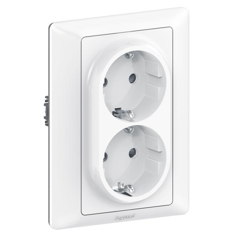 Рамка 1-м Valena Life для двойных розеток бел. Leg 754221