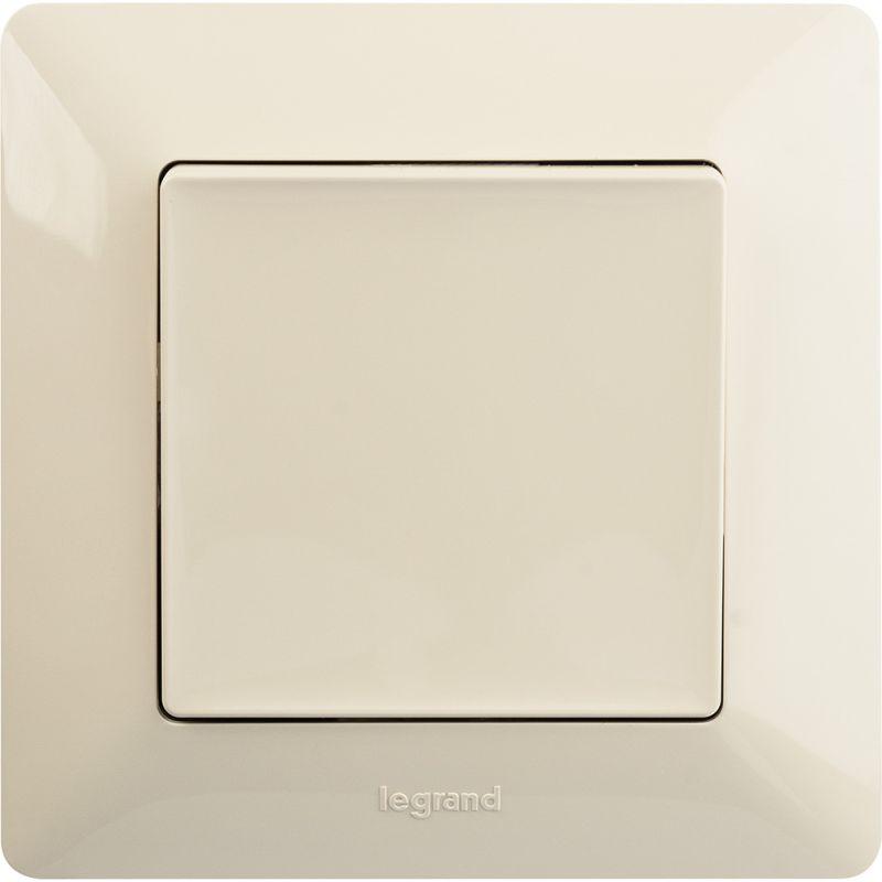 Механизм выключателя 1-кл. СП Valena Life 10А IP20 250В 10AX с лиц. панелью безвинт. зажимы сл. кость Leg 752501