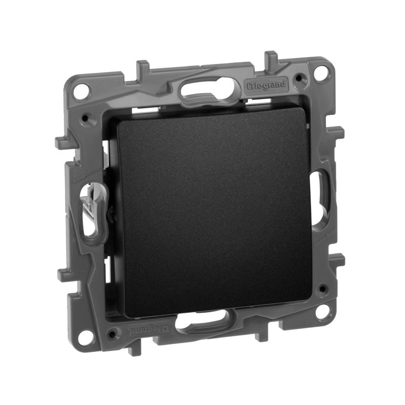 Механизм выключателя 1-кл. СП Etika 10А IP20 250В 10AX авт. зажимы антрацит Leg 672601