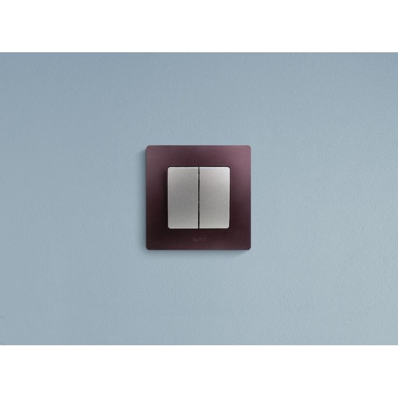 Механизм выключателя 2-кл. СП Etika 10А IP20 250В 10AX авт. зажимы алюм. Leg 672402