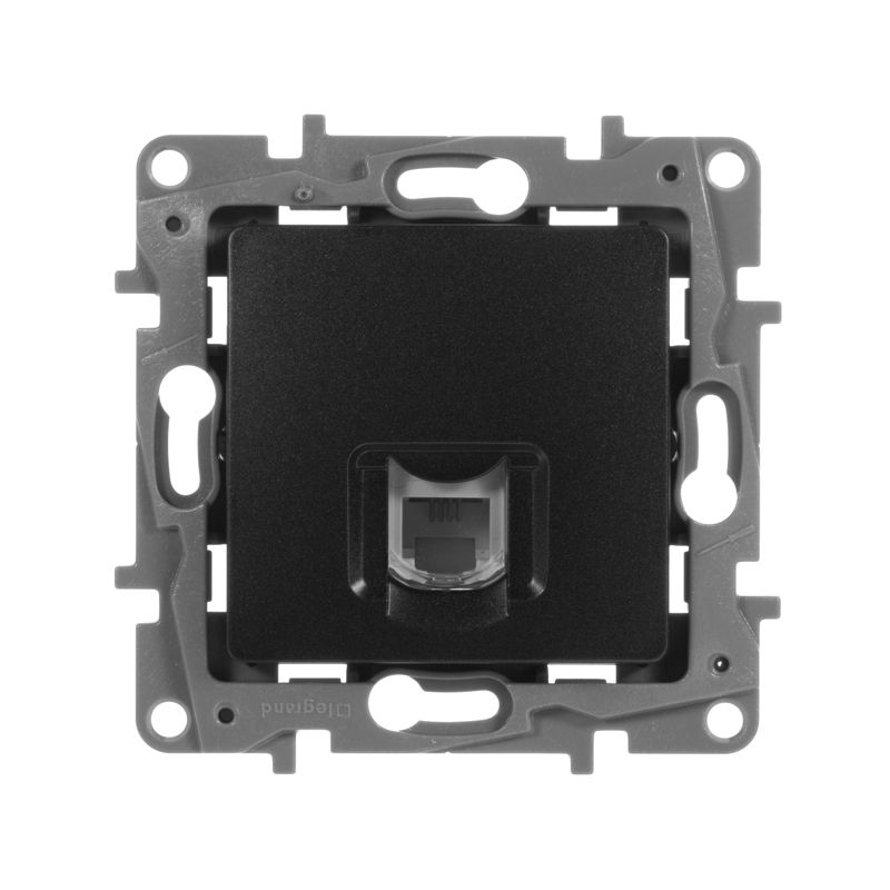 Механизм розетки телеф. 1-м СП Etika RJ11 антрацит Leg 672640