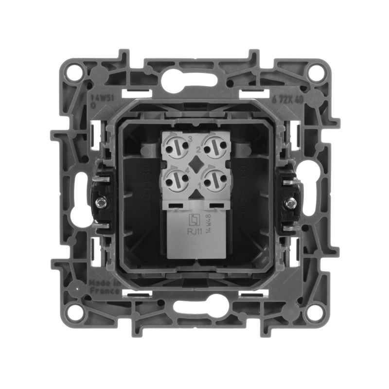 Механизм розетки телеф. 1-м СП Etika RJ11 антрацит Leg 672640