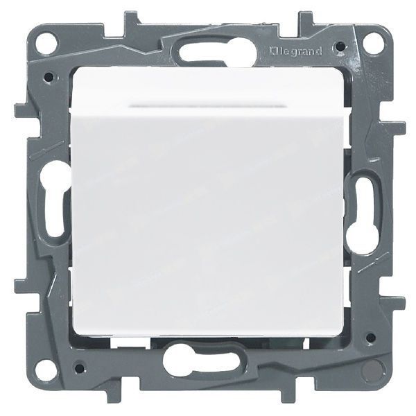 Механизм выключателя карточного 1-кл. СП Etika 2А IP20 с выдержкой времени и подсветкой для гостиничных номеров бел. Leg 672293