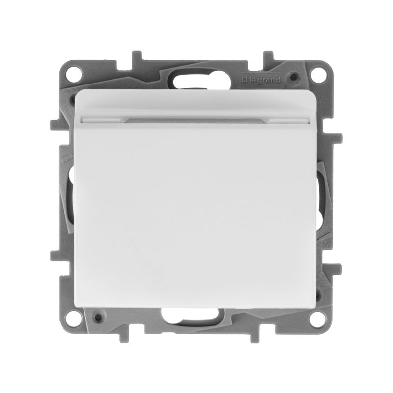 Механизм выключателя карточного 1-кл. СП Etika 2А IP20 с выдержкой времени и подсветкой для гостиничных номеров бел. Leg 672293