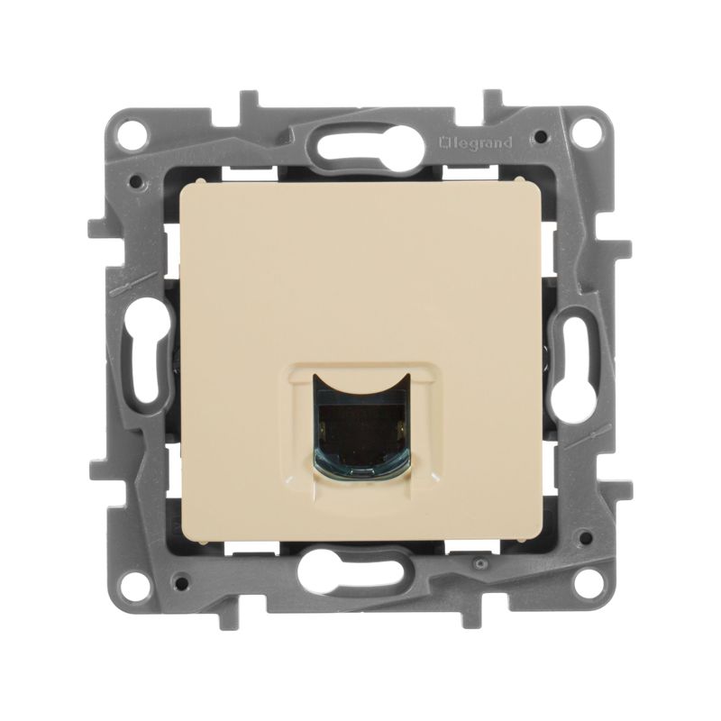 Розетка компьютерная СП Etika RJ45 CAT.6 UTP сл. кость Leg 672353