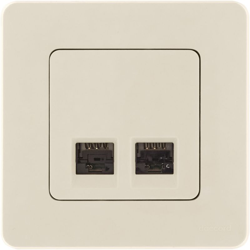 Механизм розетки компьютерной RJ45 2-м Inspiria CAT.6 UTP сл. кость Leg 673841