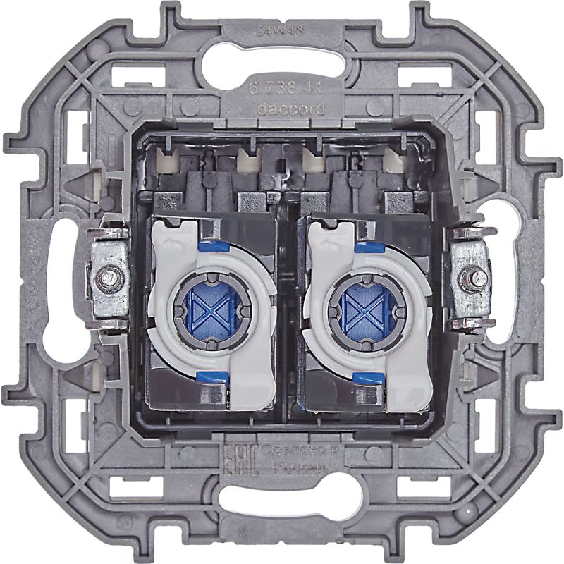 Механизм розетки компьютерной RJ45 2-м Inspiria CAT.6 UTP сл. кость Leg 673841