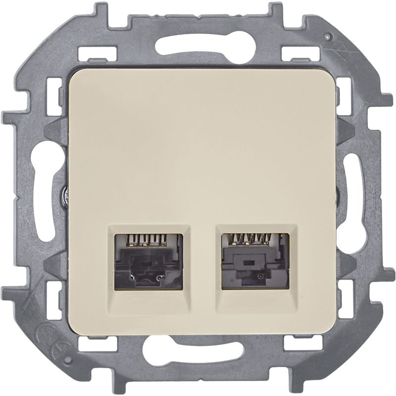 Механизм розетки компьютерной RJ45 2-м Inspiria CAT.6 UTP сл. кость Leg 673841