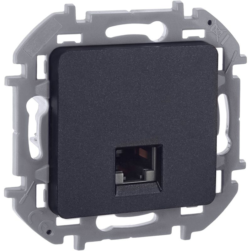 Механизм розетки информационной RJ45 Inspiria CAT.6 UTP антрацит Leg 673833