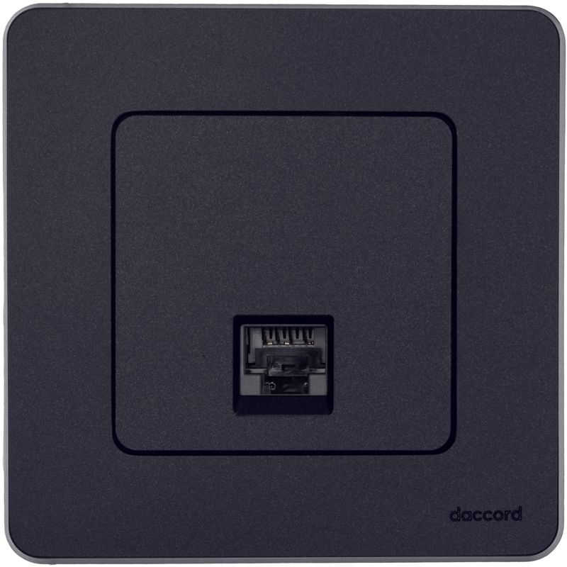 Механизм розетки информационной RJ45 Inspiria CAT.6 UTP антрацит Leg 673833