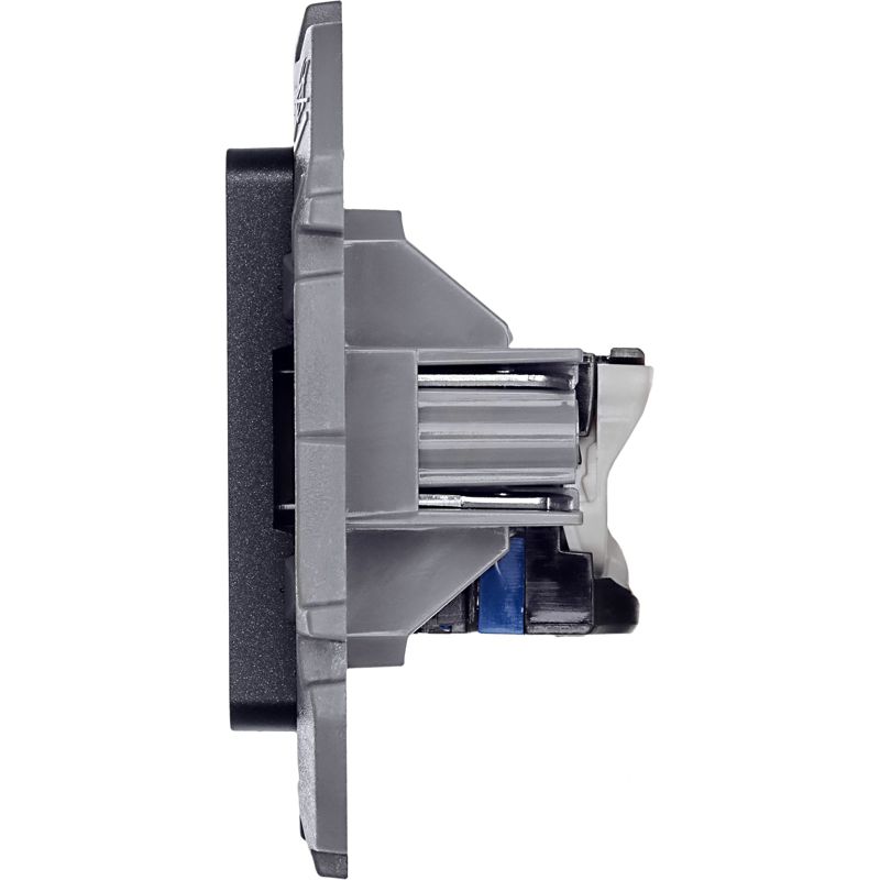 Механизм розетки информационной RJ45 Inspiria CAT.6 UTP антрацит Leg 673833
