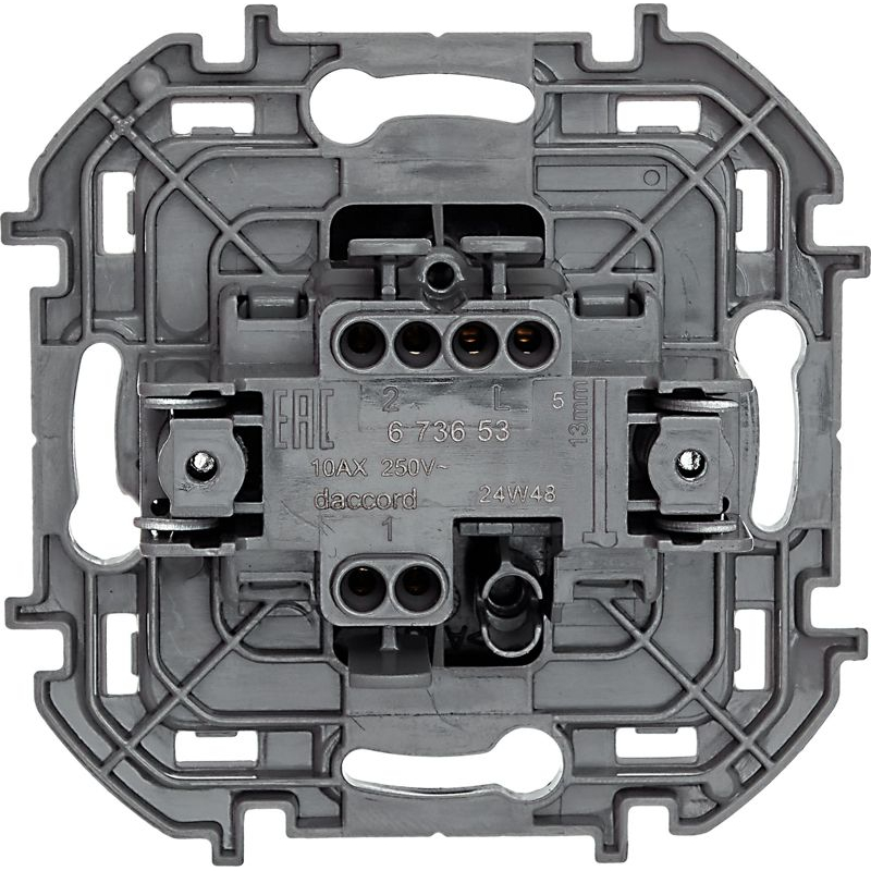 Механизм переключателя 1-кл. Inspiria 10А IP20 250В 10AX антрацит Leg 673653