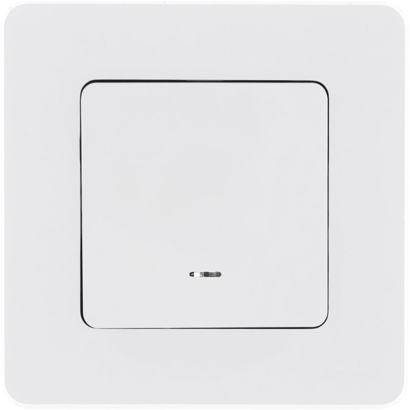 Механизм переключателя 1-кл. Inspiria 10А IP20 250В 10AX с подсветкой / индикацией бел. Leg 673660