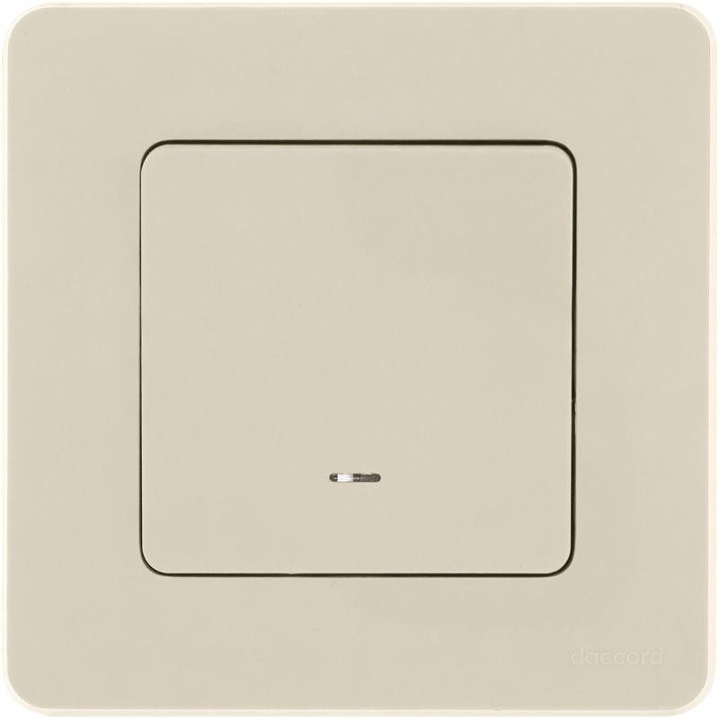 Механизм переключателя 1-кл. Inspiria 10А IP20 250В 10AX с подсветкой / индикацией сл. кость Leg 673661