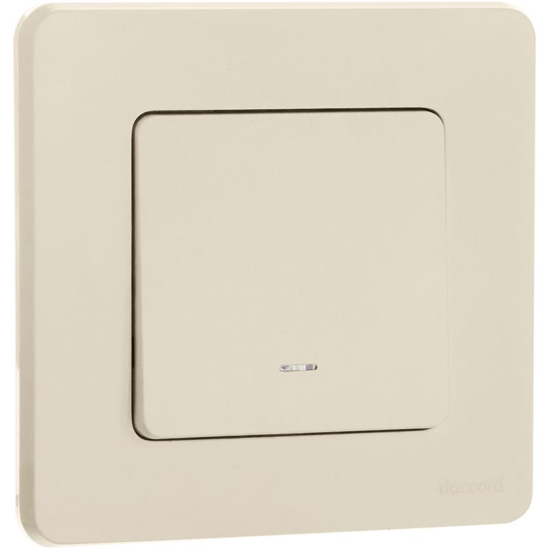 Механизм переключателя 1-кл. Inspiria 10А IP20 250В 10AX с подсветкой / индикацией сл. кость Leg 673661