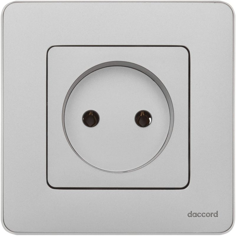 Механизм розетки 1-м СП Inspiria 16А IP20 250В 2P алюм. Leg 673712