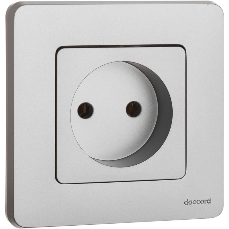 Механизм розетки 1-м СП Inspiria 16А IP20 250В 2P алюм. Leg 673712