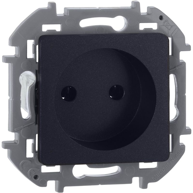 Механизм розетки 1-м СП Inspiria 16А IP20 250В 2P антрацит Leg 673713