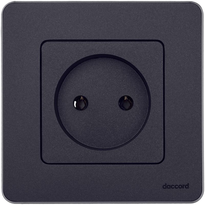 Механизм розетки 1-м СП Inspiria 16А IP20 250В 2P антрацит Leg 673713