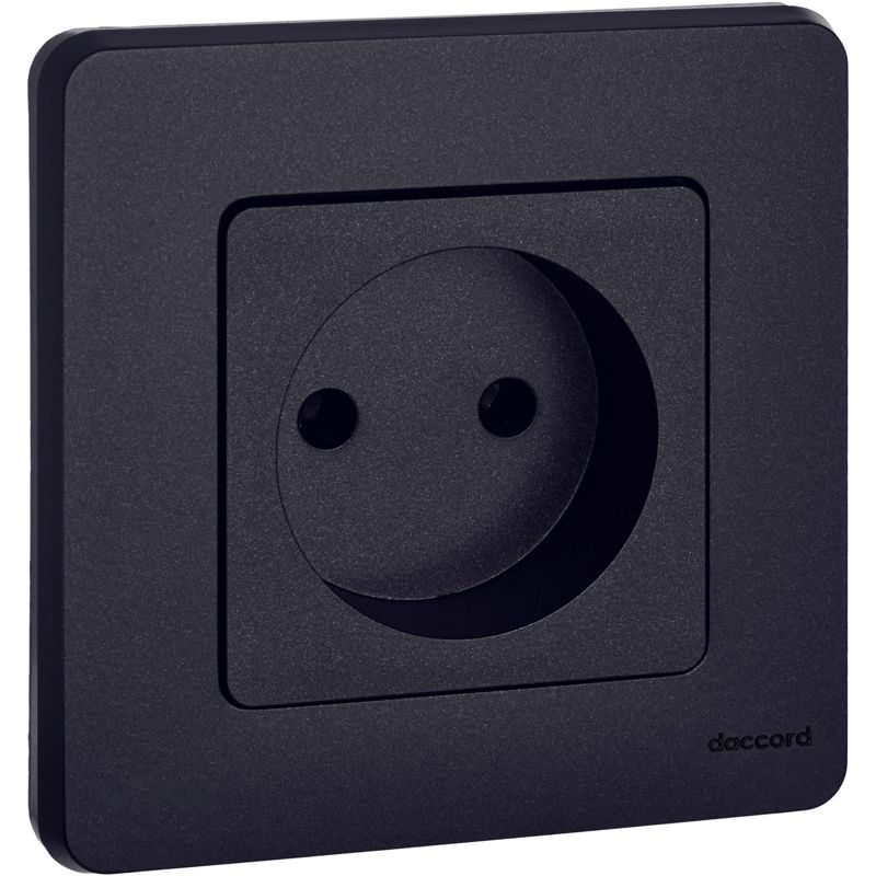 Механизм розетки 1-м СП Inspiria 16А IP20 250В 2P антрацит Leg 673713
