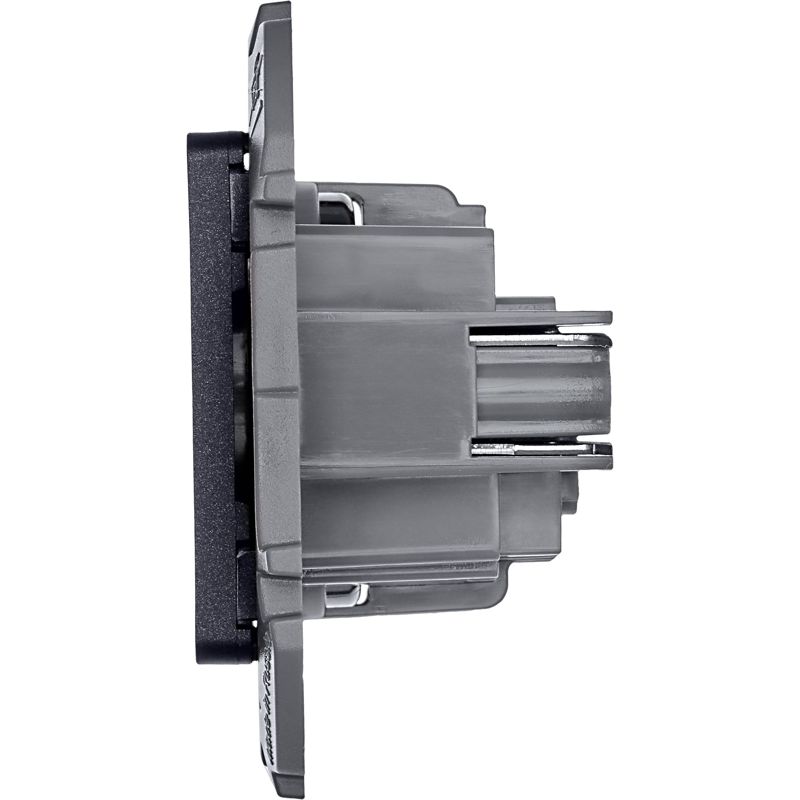 Механизм розетки 1-м СП Inspiria 16А IP20 250В 2P антрацит Leg 673713