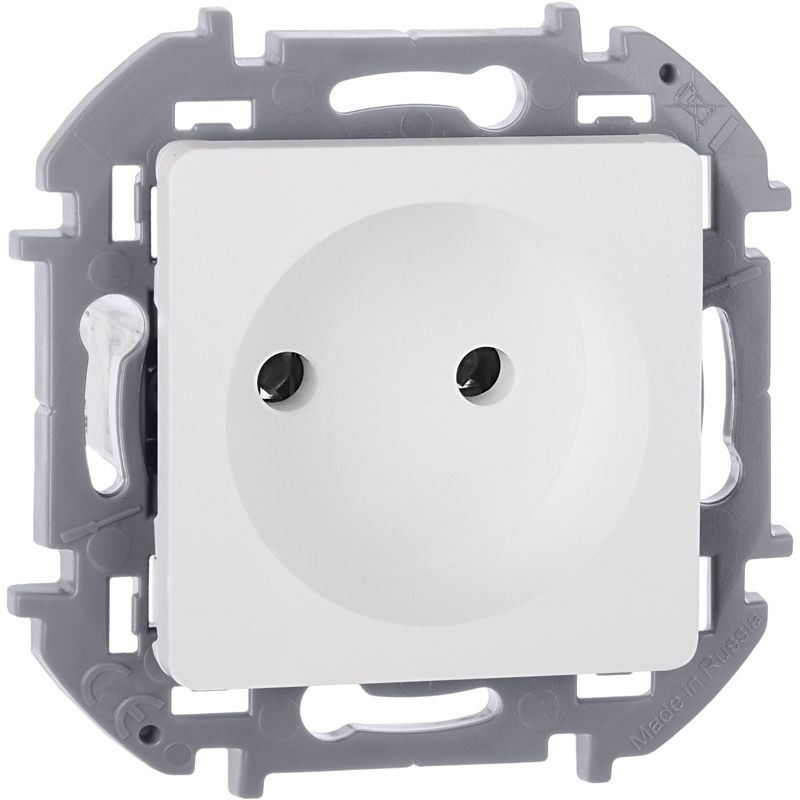 Механизм розетки 1-м СП Inspiria 16А IP20 250В 2P бел. Leg 673710