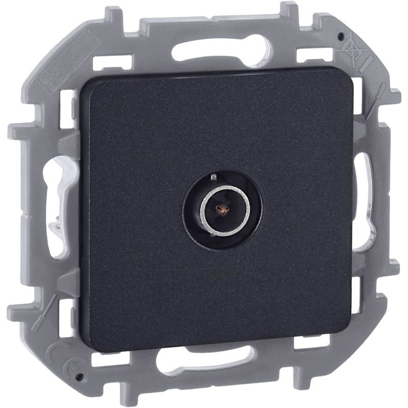 Механизм розетки TV "звезда" Inspiria 2дБ 0-2400мГц антрацит Leg 673853