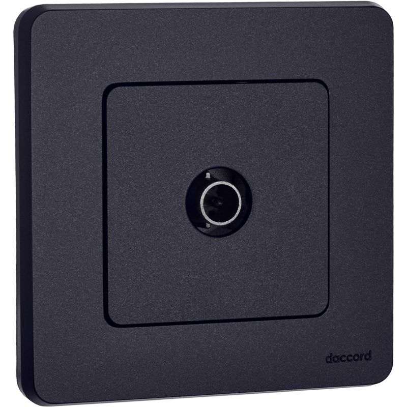 Механизм розетки TV "звезда" Inspiria 2дБ 0-2400мГц антрацит Leg 673853