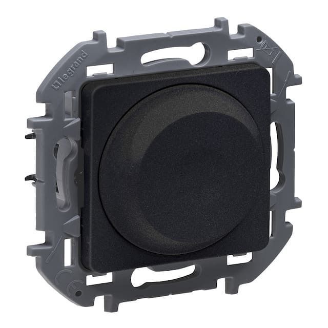 Механизм светорегулятора поворотного Inspiria 300Вт без нейтрали антрацит Leg 673793