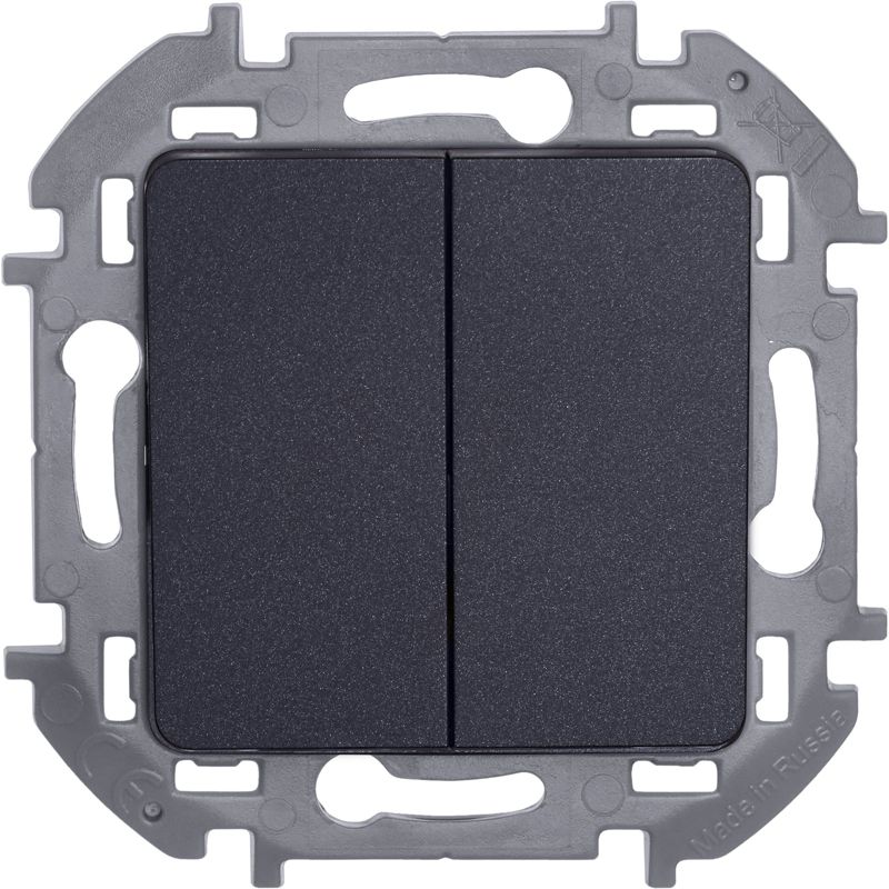 Механизм выключателя 2-кл. Inspiria 10А IP20 250В 10AX антрацит Leg 673623