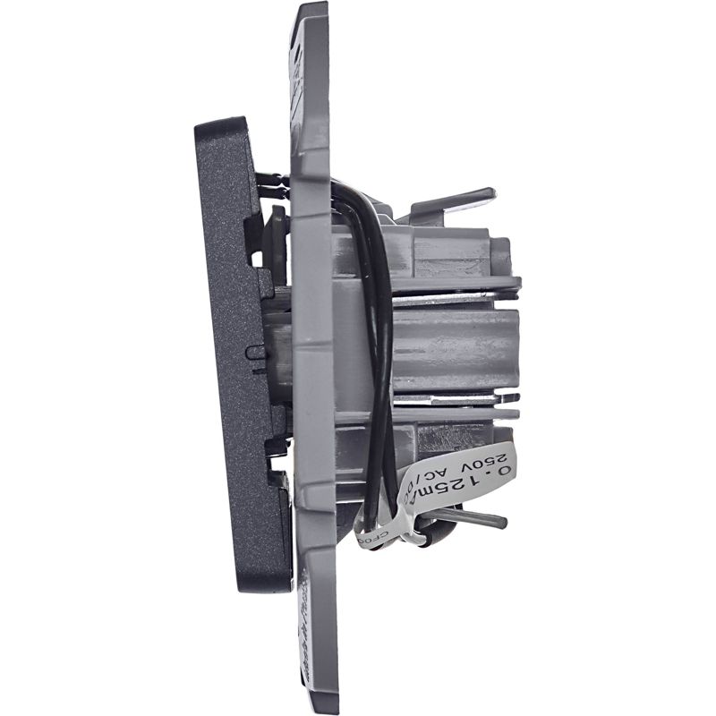 Механизм выключателя 1-кл. Inspiria 10А IP20 250В 10AX с подсветкой / индикацией антрацит Leg 673613