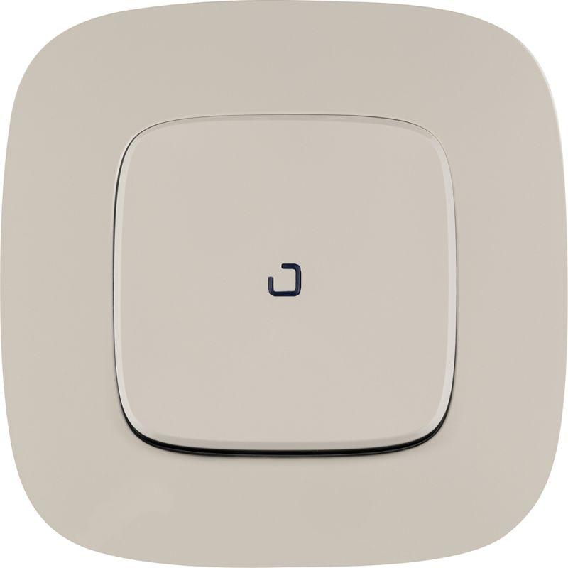 Механизм переключателя 1-кл. СП Valena Allure 10А IP20 250В 10AX с подсветкой с лиц. панелью безвинт. зажимы сл. кость Leg 752826