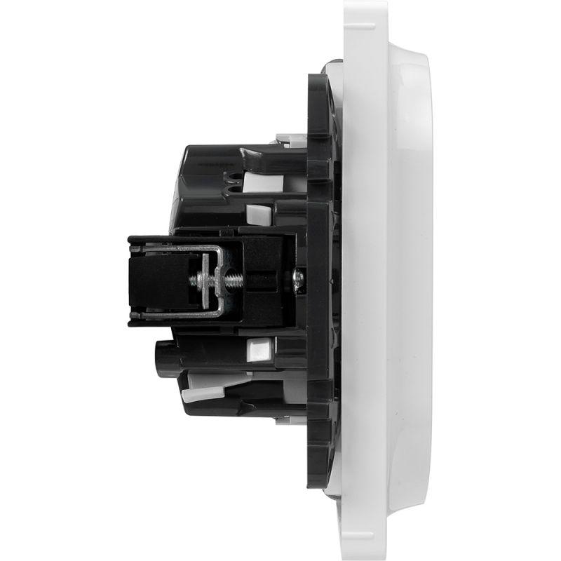 Механизм розетки 2-м СП Valena Life 16А IP20 250В 2х2P+E защ. шторки безвинт. клеммы с лицев. панелью бел. Leg 753426