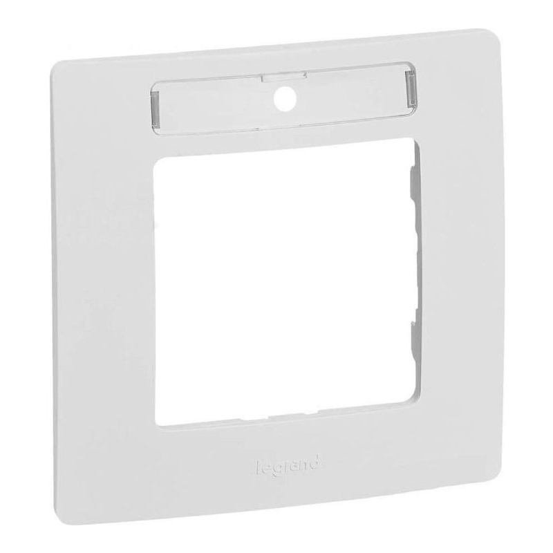 Рамка 1-м Etika с держателем для маркировки бел. Leg 672506