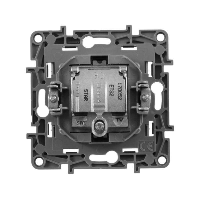 Механизм розетки TV-SAT СП Etika двухкабельная алюм. Leg 672457