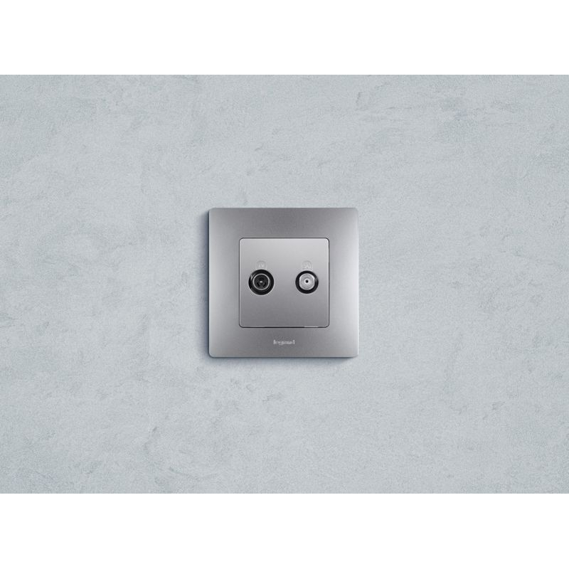 Механизм розетки TV-SAT СП Etika двухкабельная алюм. Leg 672457