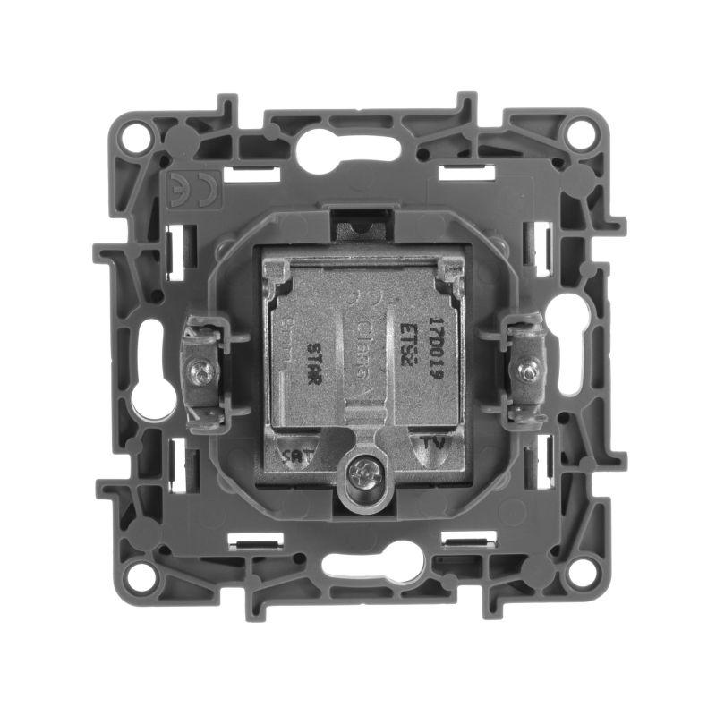Механизм розетки TV-SAT СП Etika двухкабельная антрацит Leg 672657
