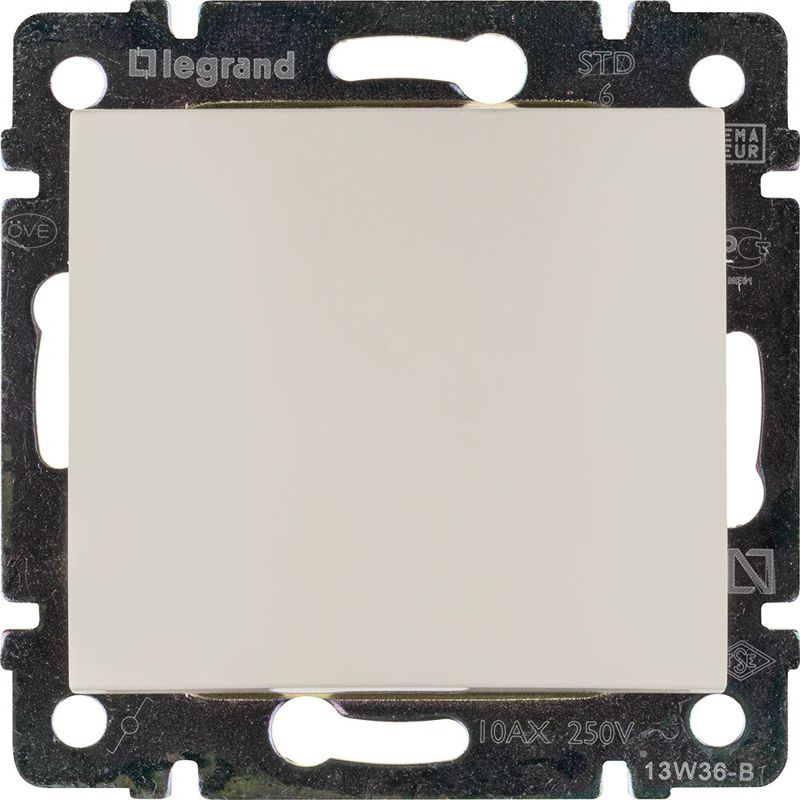 Механизм переключателя проходного на 2 направления 1-кл. СП Valena 10А IP31 250В сл. кость Leg 774306