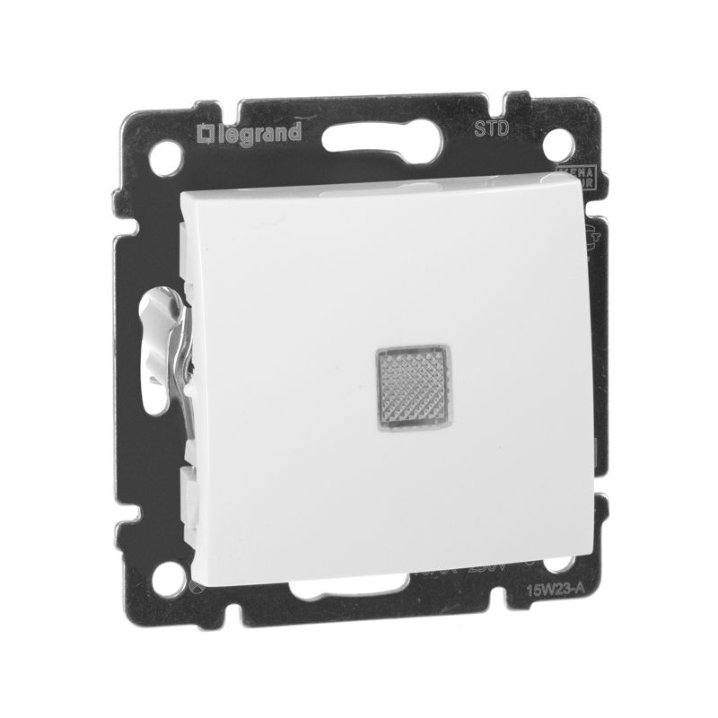 Механизм выключателя 1-кл. СП Valena 10А IP31 250В с зел. индикацией бел. Leg 774410