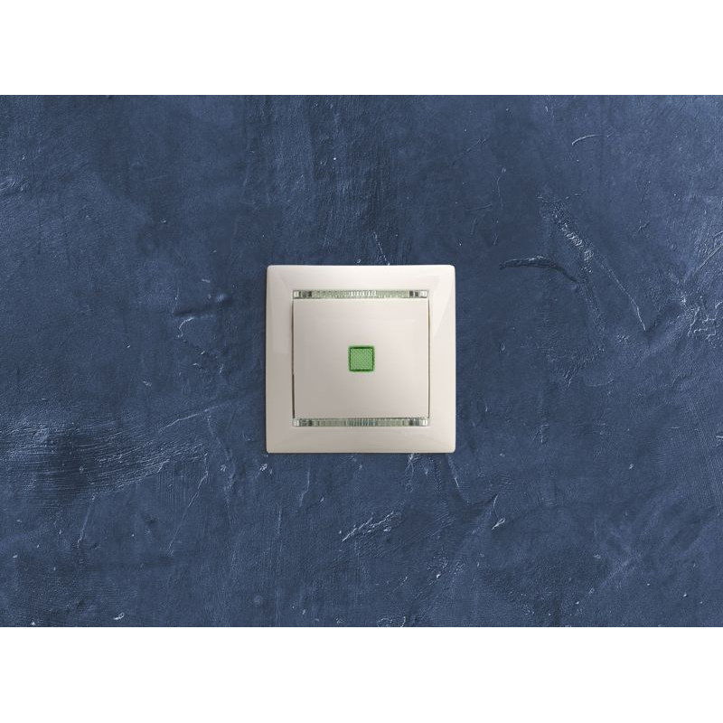 Механизм выключателя 1-кл. СП Valena 10А IP31 250В с зел. индикацией бел. Leg 774410