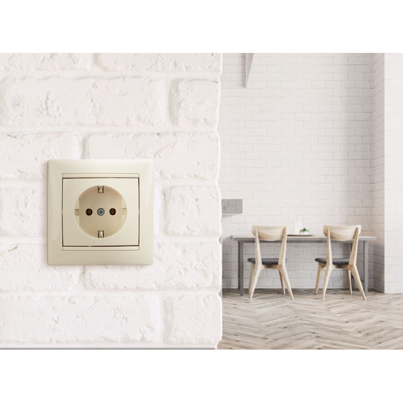 Механизм розетки 1-м СП Valena 16А IP20 с заземл. на винтах сл. кость Leg 774320