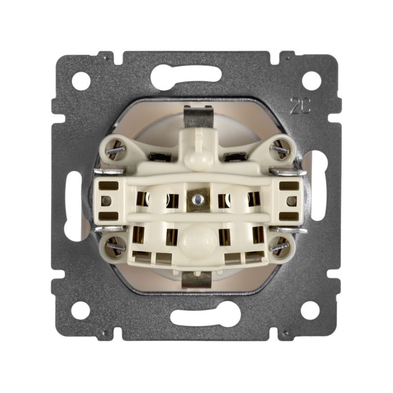 Механизм розетки 1-м СП Valena 16А IP21 с заземл. на винтах бел. Leg 774420