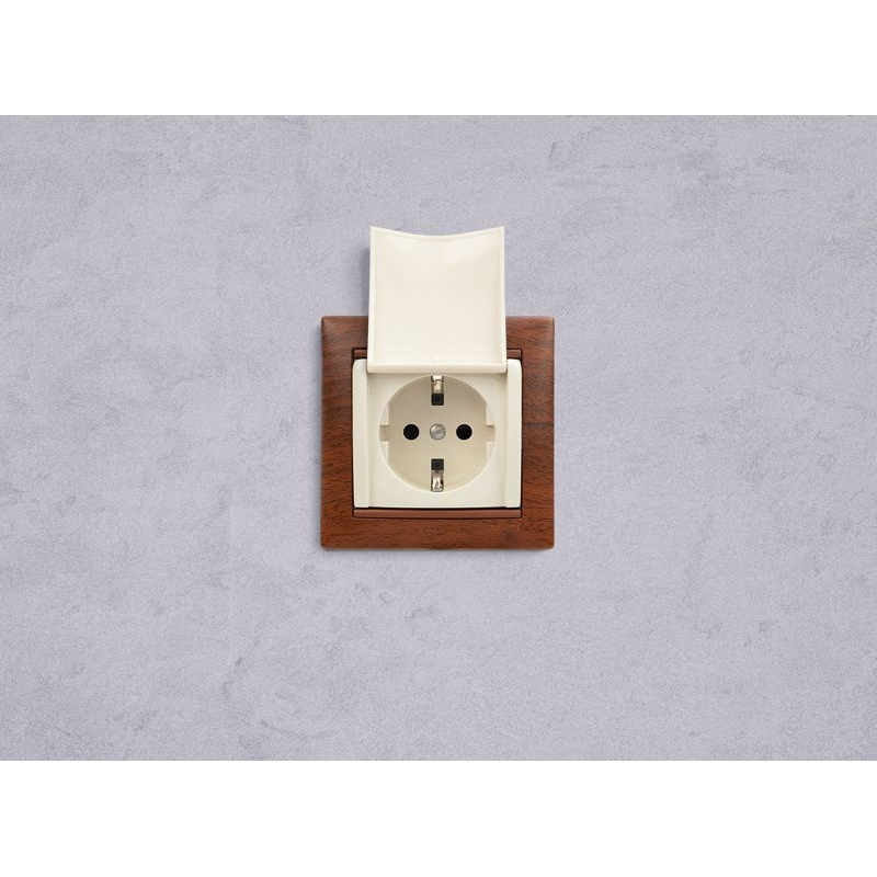 Механизм розетки 1-м СП Valena 16А IP21 2P+E с заземл. защ. шторки с крышкой на винтах сл. кость Leg 774322