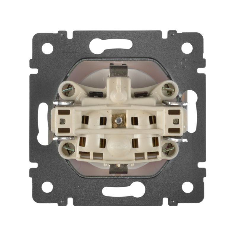 Механизм розетки 1-м СП Valena 16А IP21 2P+E с заземл. защ. шторки с крышкой на винтах бел. Leg 774422