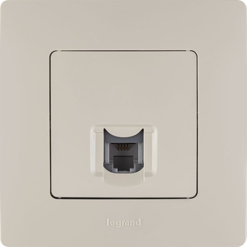 Механизм розетки телеф. 1-м СП Etika RJ11 сл. кость Leg 672340