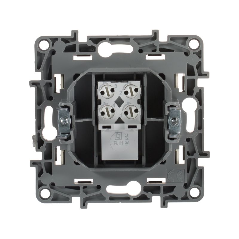 Механизм розетки телеф. 1-м СП Etika RJ11 сл. кость Leg 672340